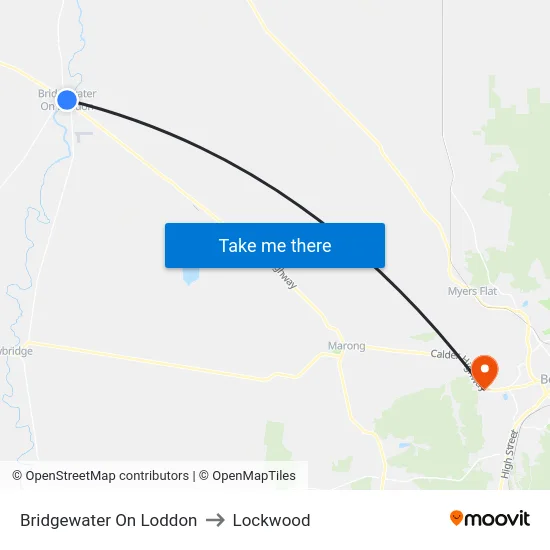 Bridgewater On Loddon to Lockwood map