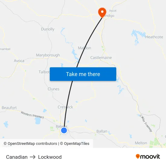 Canadian to Lockwood map