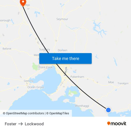 Foster to Lockwood map