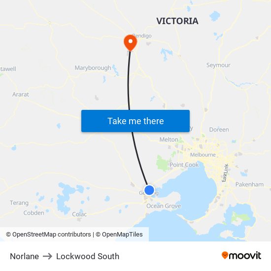 Norlane to Lockwood South map