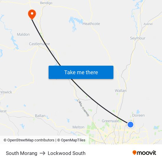 South Morang to Lockwood South map