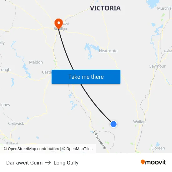 Darraweit Guim to Long Gully map