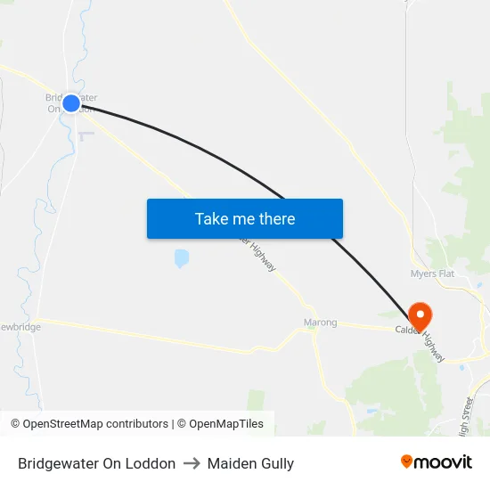 Bridgewater On Loddon to Maiden Gully map