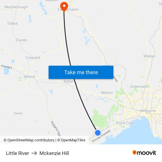 Little River to Mckenzie Hill map