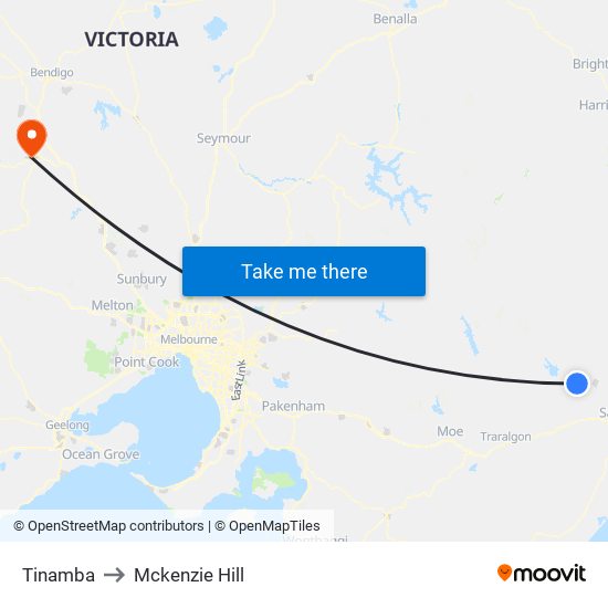 Tinamba to Mckenzie Hill map