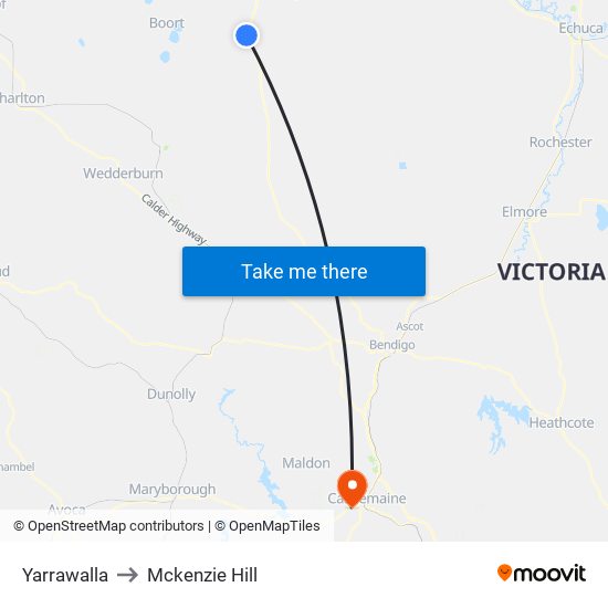 Yarrawalla to Mckenzie Hill map