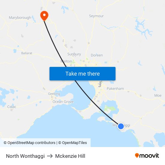 North Wonthaggi to Mckenzie Hill map