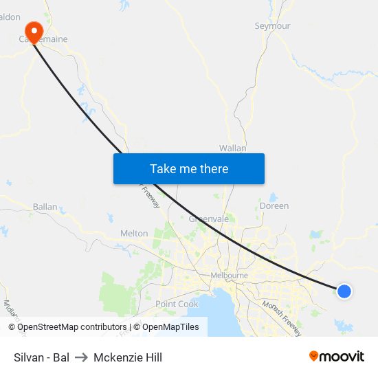 Silvan - Bal to Mckenzie Hill map