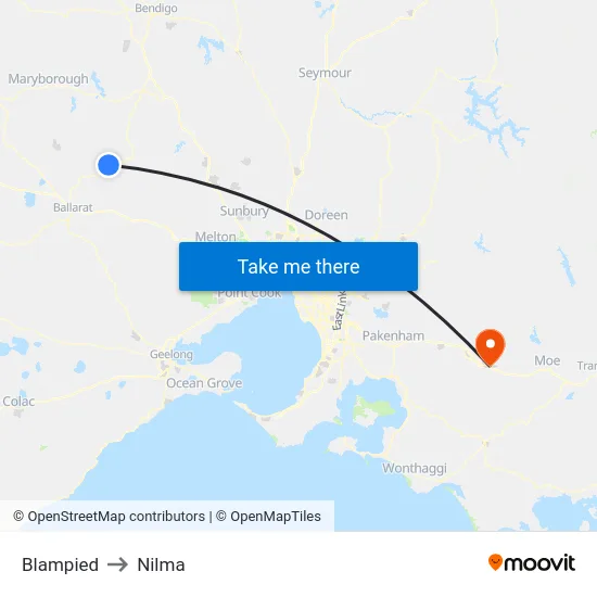 Blampied to Nilma map