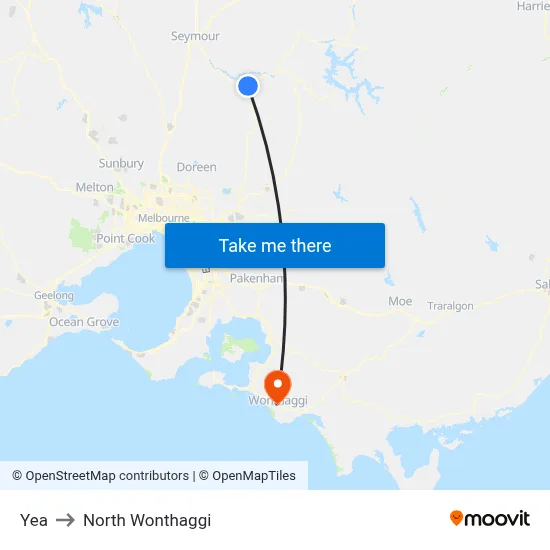 Yea to North Wonthaggi map