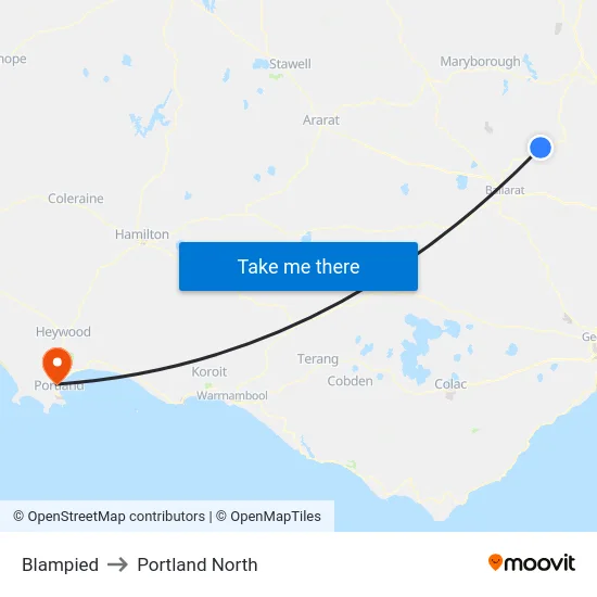Blampied to Portland North map