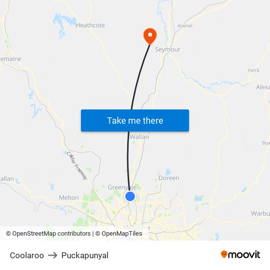 Coolaroo to Puckapunyal map