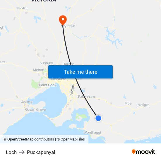 Loch to Puckapunyal map