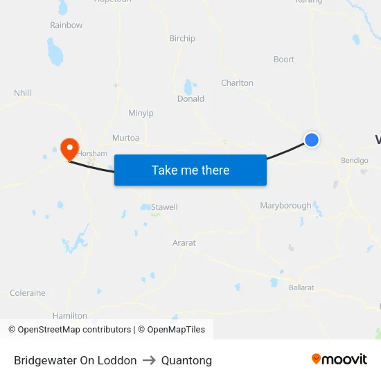Bridgewater On Loddon to Quantong map