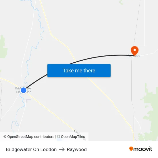 Bridgewater On Loddon to Raywood map