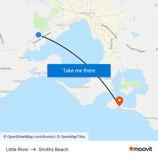 Little River to Smiths Beach map