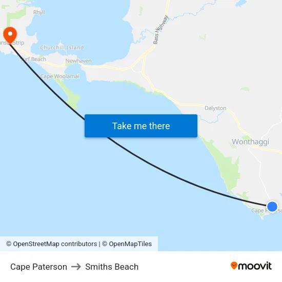 Cape Paterson to Smiths Beach map
