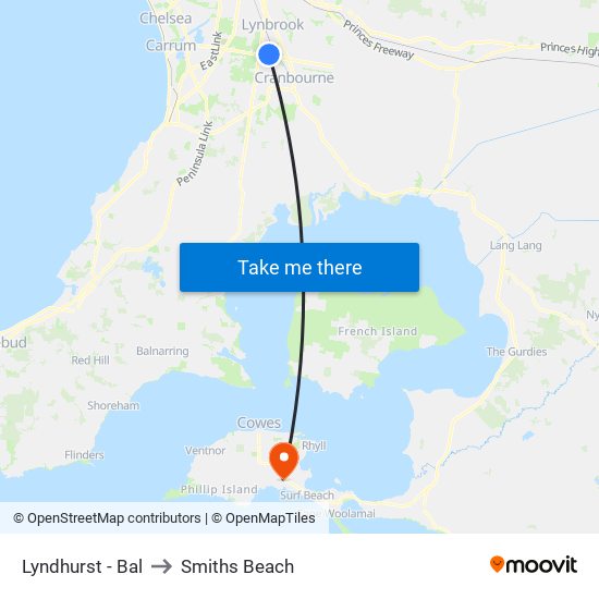 Lyndhurst - Bal to Smiths Beach map