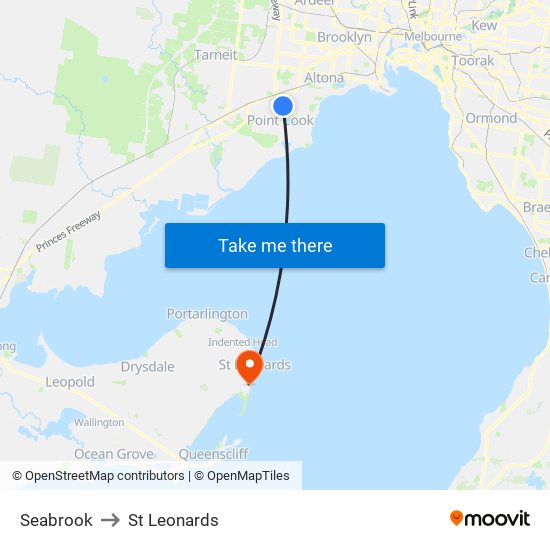 Seabrook to St Leonards map