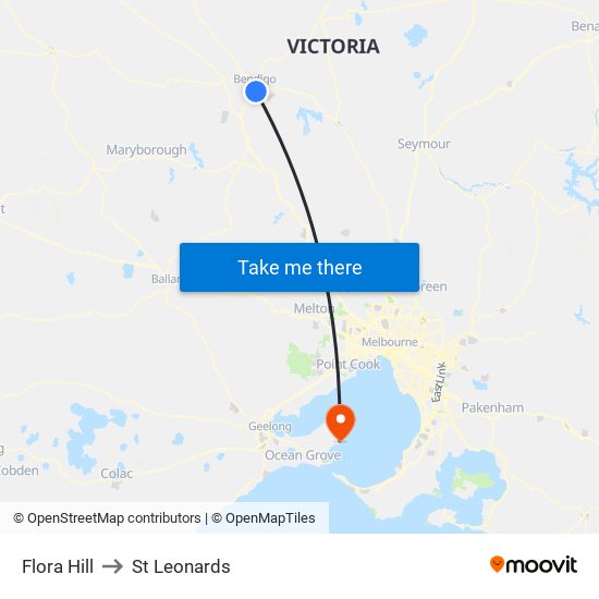 Flora Hill to St Leonards map