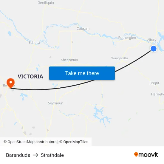 Baranduda to Strathdale map