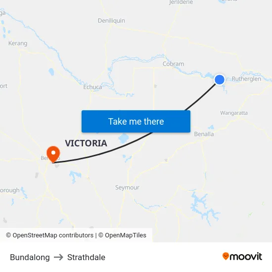 Bundalong to Strathdale map