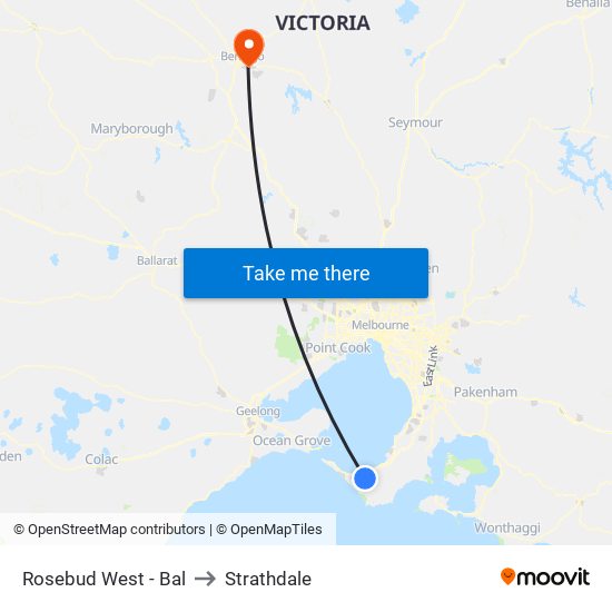 Rosebud West - Bal to Strathdale map