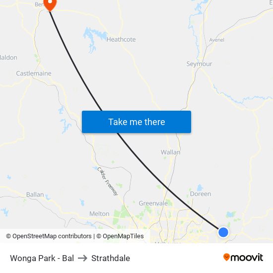 Wonga Park - Bal to Strathdale map