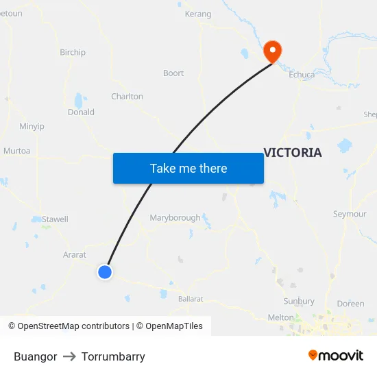 Buangor to Torrumbarry map