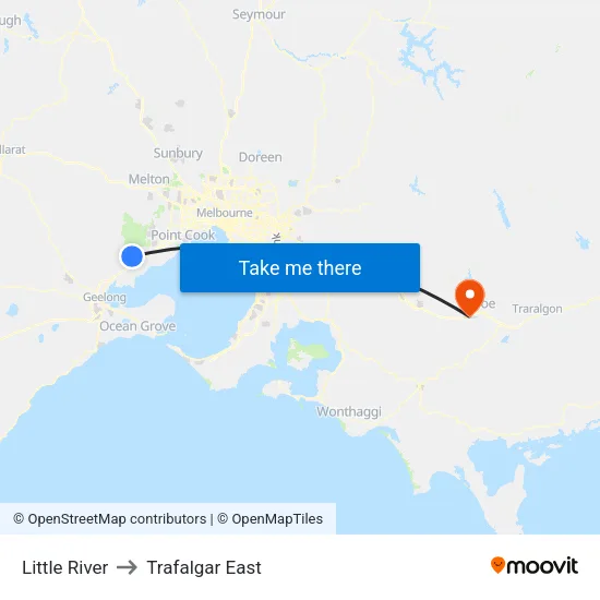 Little River to Trafalgar East map