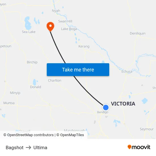 Bagshot to Ultima map