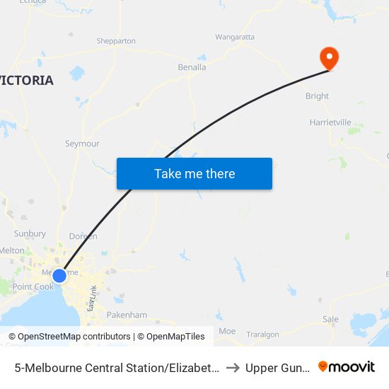 5-Melbourne Central Station/Elizabeth St (Melbourne City) to Upper Gundowring map