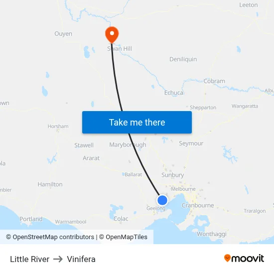 Little River to Vinifera map