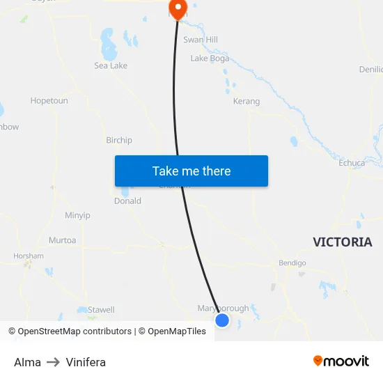 Alma to Vinifera map