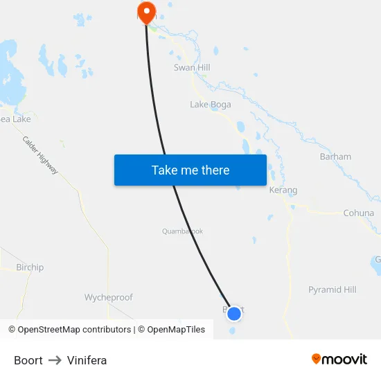 Boort to Vinifera map