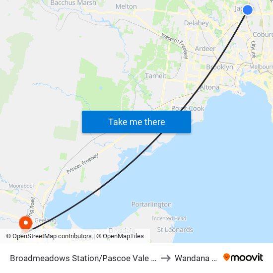 Broadmeadows Station/Pascoe Vale Rd (Broadmeadows) to Wandana Heights map