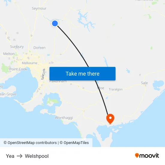 Yea to Welshpool map