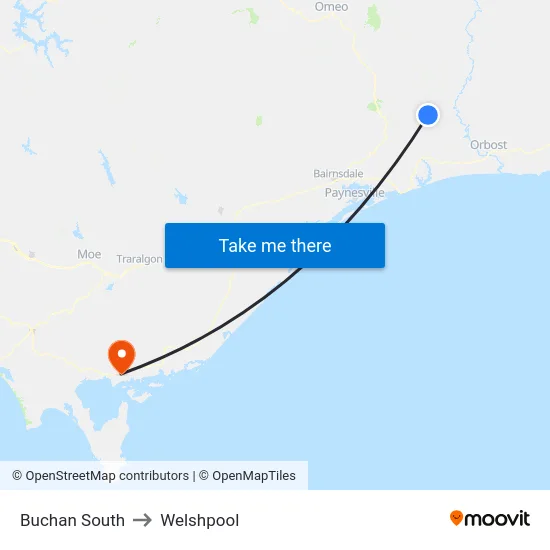 Buchan South to Welshpool map