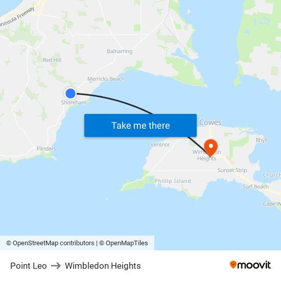 Point Leo to Wimbledon Heights map