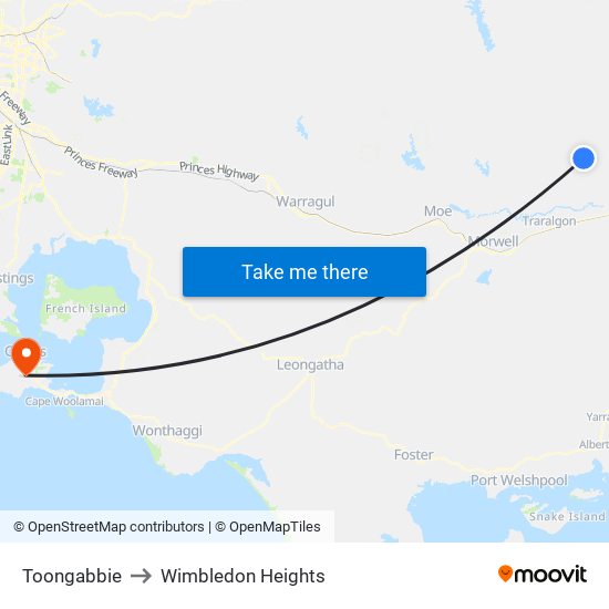 Toongabbie to Wimbledon Heights map