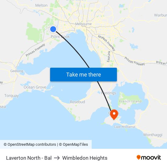 Laverton North - Bal to Wimbledon Heights map