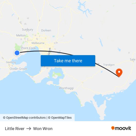 Little River to Won Wron map