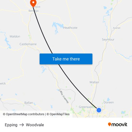 Epping to Woodvale map