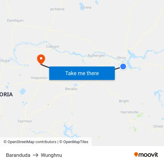 Baranduda to Wunghnu map