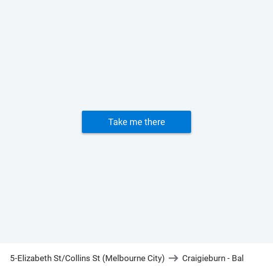 5-Elizabeth St/Collins St (Melbourne City) to Craigieburn - Bal map