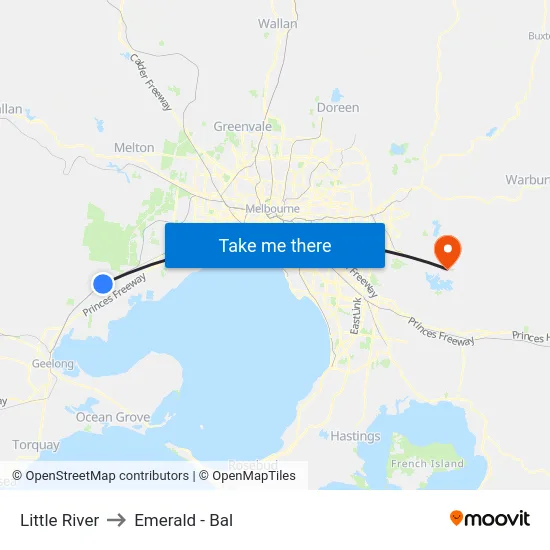 Little River to Emerald - Bal map