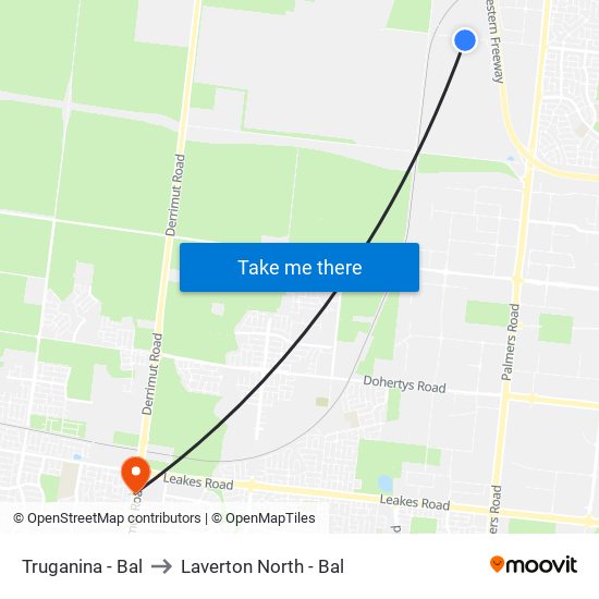 Truganina - Bal to Laverton North - Bal map