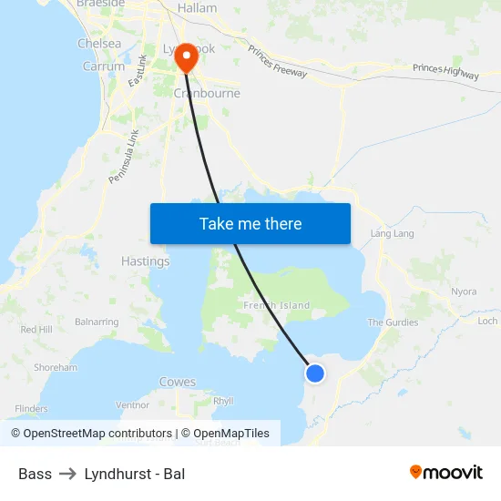 Bass to Lyndhurst - Bal map