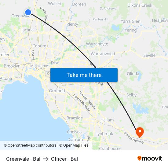 Greenvale - Bal to Officer - Bal map