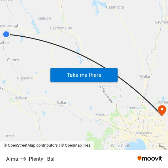 Alma to Plenty - Bal map